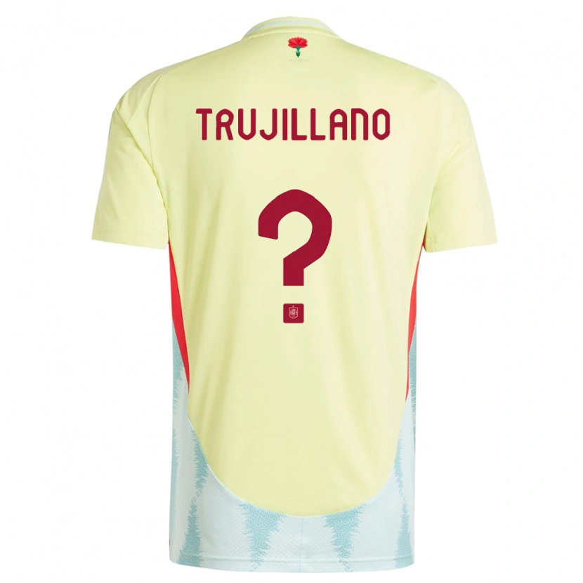 Danxen Donna Maglia Spagna Guillermo Trujillano #0 Giallo Kit Gara Away 24-26 Maglietta