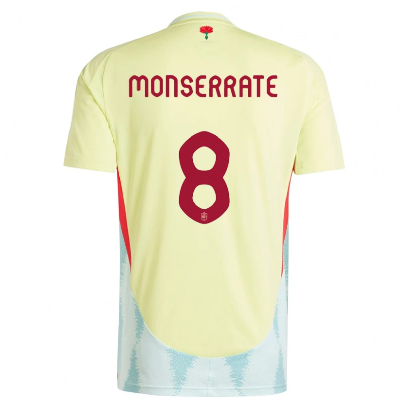 Danxen Donna Maglia Spagna Jano Monserrate #8 Giallo Kit Gara Away 24-26 Maglietta