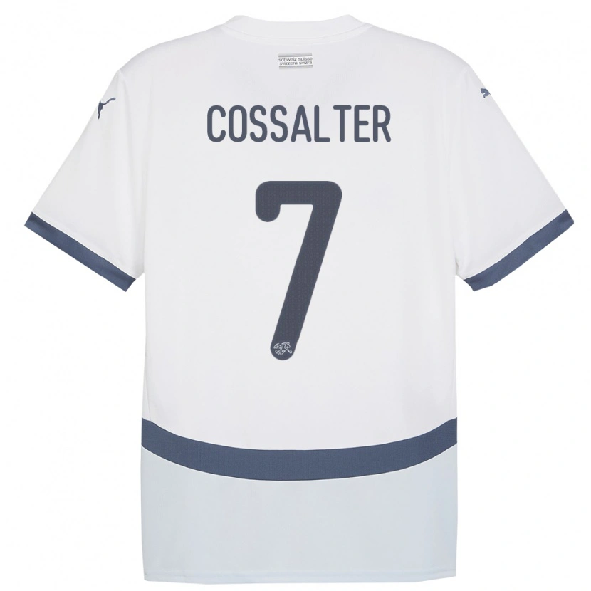Danxen Donna Maglia Svizzera Ivan Cossalter #7 Bianco Kit Gara Away 24-26 Maglietta