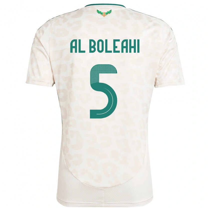 Danxen Donna Maglia Arabia Saudita Ali Al-Bulayhi #5 Bianco Kit Gara Away 24-26 Maglietta