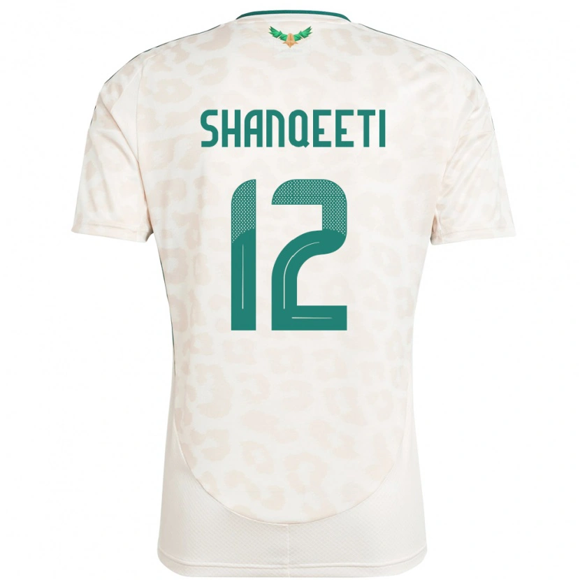 Danxen Donna Maglia Arabia Saudita Muhannad Shanqeeti #12 Bianco Kit Gara Away 24-26 Maglietta