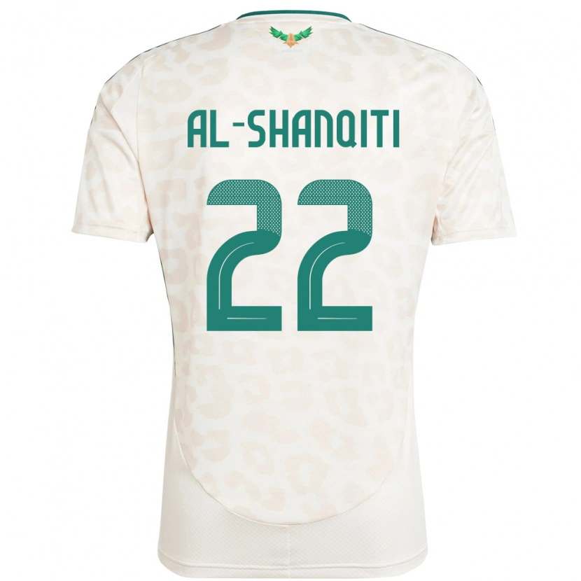 Danxen Donna Maglia Arabia Saudita Hamed Al-Shanqiti #22 Bianco Kit Gara Away 24-26 Maglietta