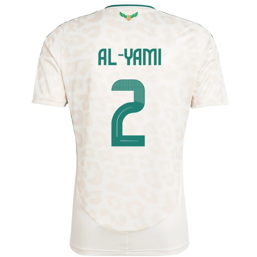 Danxen Donna Maglia Arabia Saudita Marwan Al-Yami #2 Bianco Kit Gara Away 24-26 Maglietta