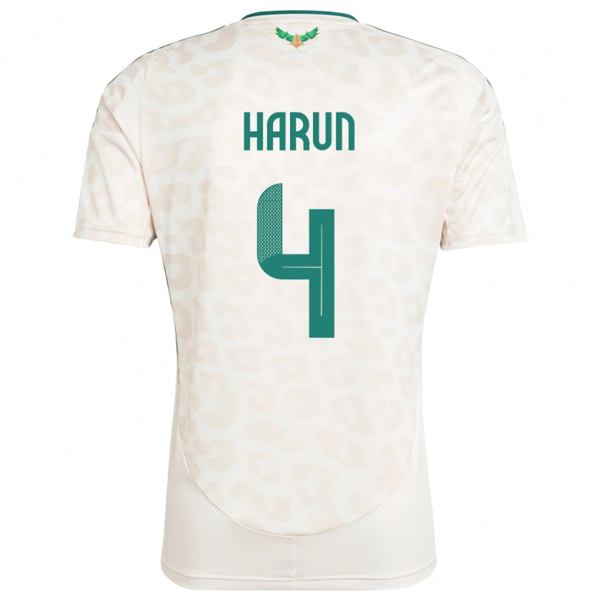 Danxen Donna Maglia Arabia Saudita Saud Harun #4 Bianco Kit Gara Away 24-26 Maglietta
