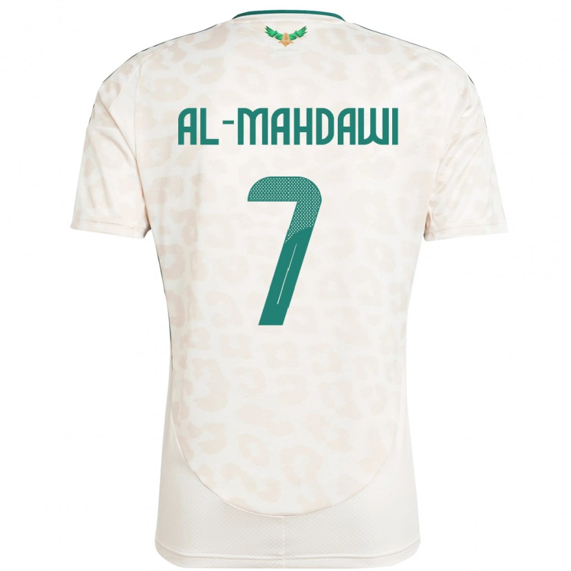 Danxen Donna Maglia Arabia Saudita Ali Al-Mahdawi #7 Bianco Kit Gara Away 24-26 Maglietta