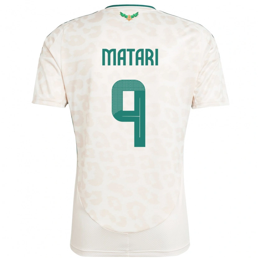Danxen Donna Maglia Arabia Saudita Abdulhadi Matari #9 Bianco Kit Gara Away 24-26 Maglietta