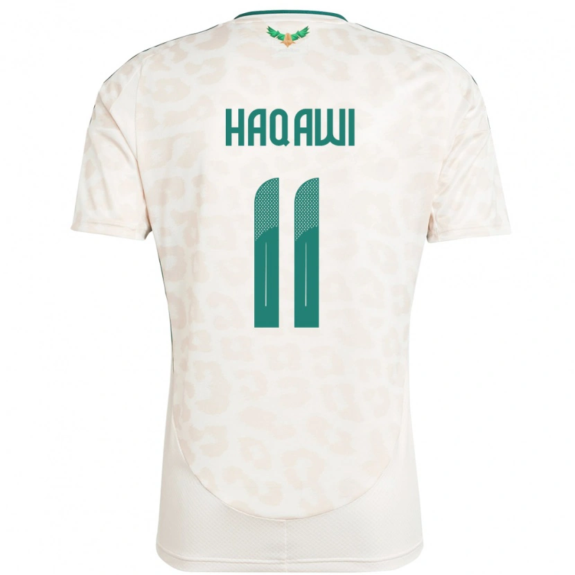 Danxen Donna Maglia Arabia Saudita Saad Haqawi #11 Bianco Kit Gara Away 24-26 Maglietta