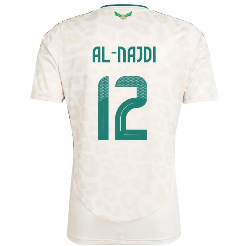 Danxen Donna Maglia Arabia Saudita Salem Al-Najdi #12 Bianco Kit Gara Away 24-26 Maglietta