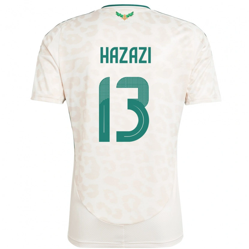 Danxen Donna Maglia Arabia Saudita Bassam Hazazi #13 Bianco Kit Gara Away 24-26 Maglietta