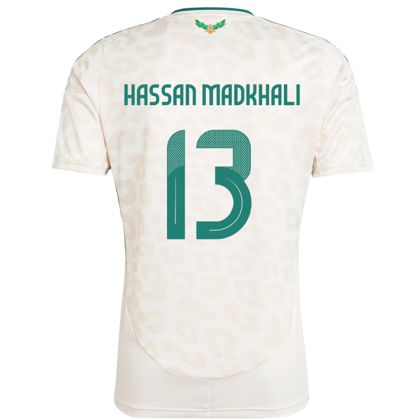 Danxen Donna Maglia Arabia Saudita Mohammed Hassan Madkhali #13 Bianco Kit Gara Away 24-26 Maglietta