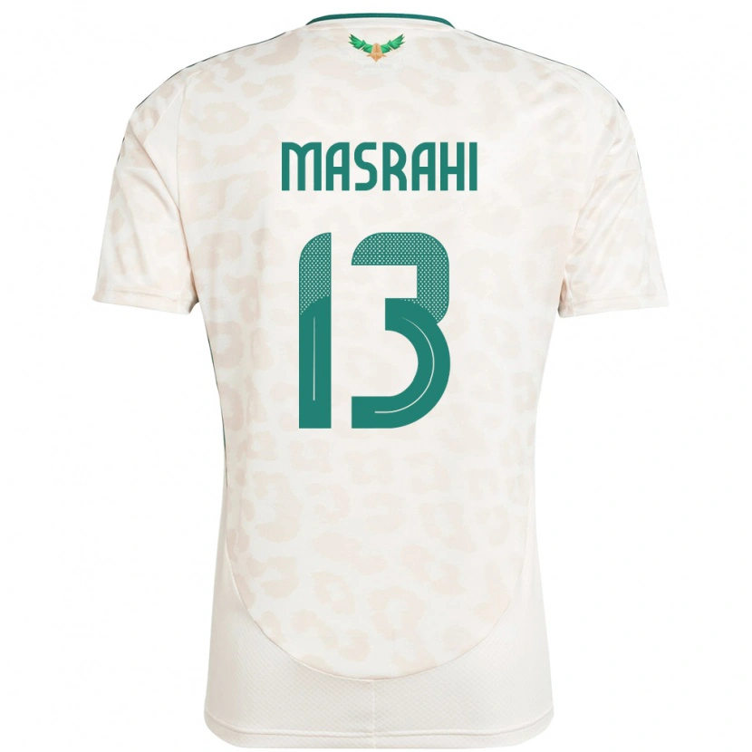 Danxen Donna Maglia Arabia Saudita Mubarak Masrahi #13 Bianco Kit Gara Away 24-26 Maglietta