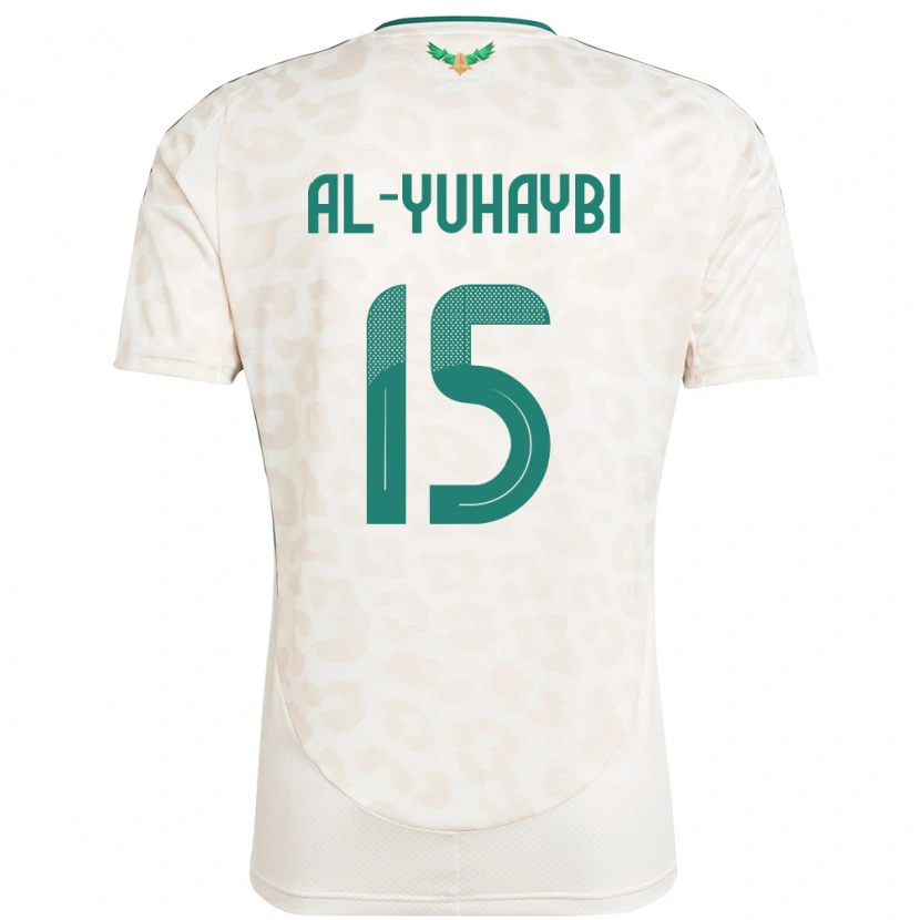 Danxen Donna Maglia Arabia Saudita Amar Al-Yuhaybi #15 Bianco Kit Gara Away 24-26 Maglietta