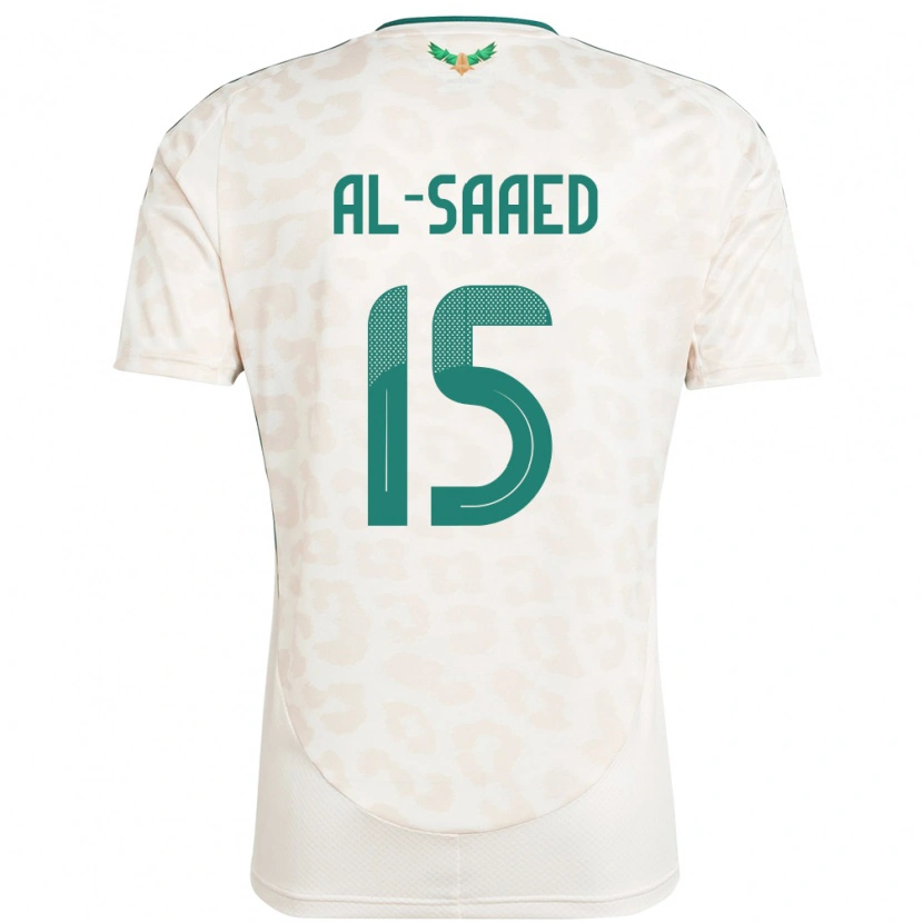 Danxen Donna Maglia Arabia Saudita Turki Abdullah Al-Saaed #15 Bianco Kit Gara Away 24-26 Maglietta