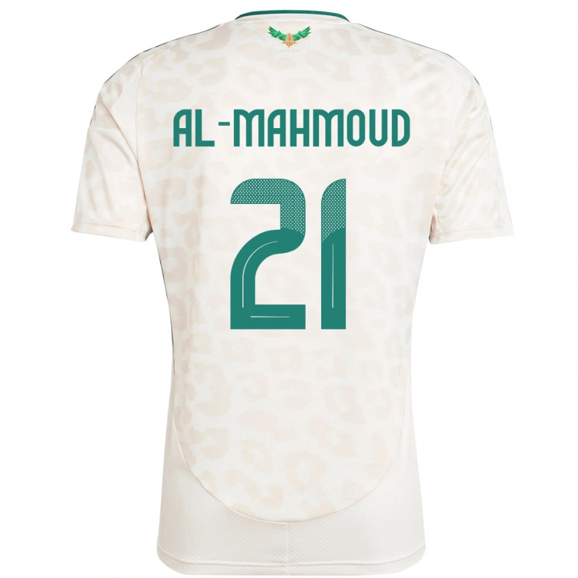 Danxen Donna Maglia Arabia Saudita Mohammed Al-Mahmoud #21 Bianco Kit Gara Away 24-26 Maglietta