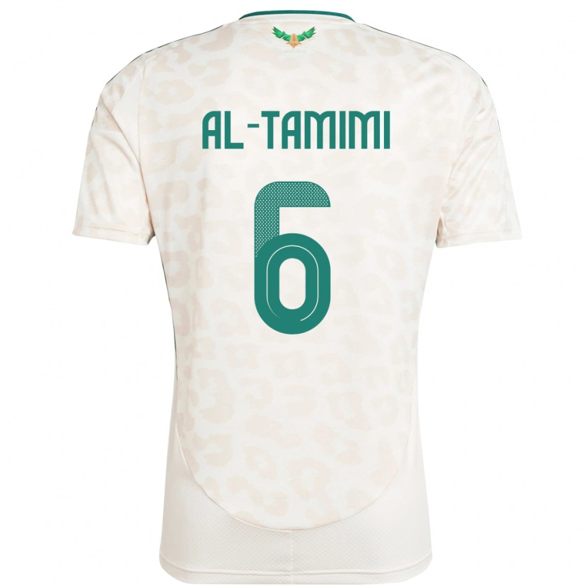 Danxen Donna Maglia Arabia Saudita Maryam Al Tamimi #6 Bianco Kit Gara Away 24-26 Maglietta