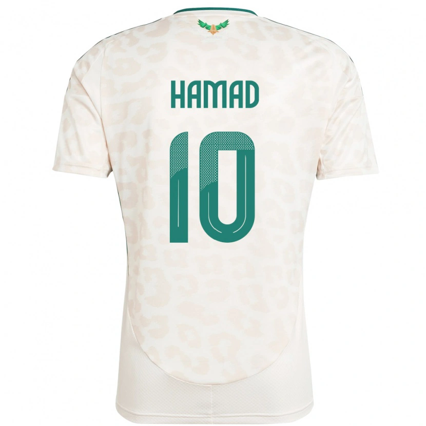 Danxen Donna Maglia Arabia Saudita Sarah Hamad #10 Bianco Kit Gara Away 24-26 Maglietta