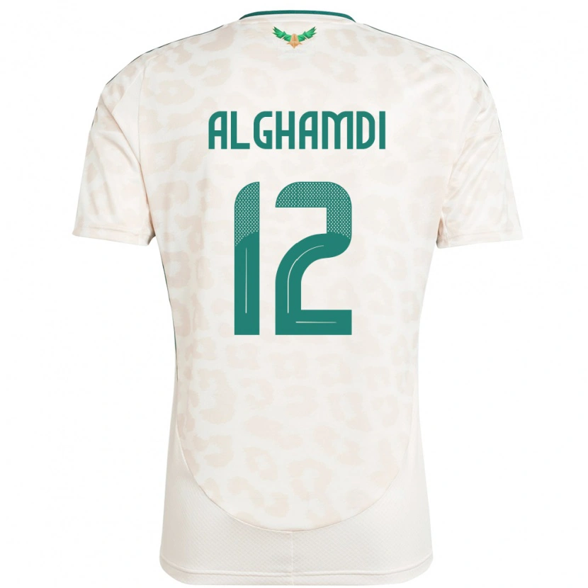 Danxen Donna Maglia Arabia Saudita Faisal Alghamdi #12 Bianco Kit Gara Away 24-26 Maglietta