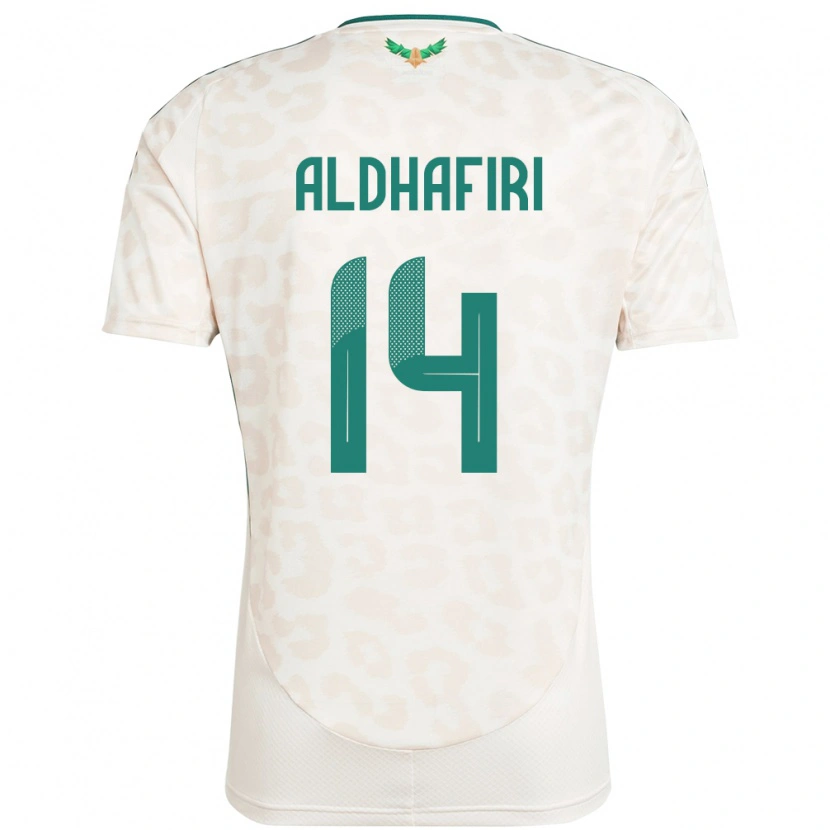 Danxen Donna Maglia Arabia Saudita Jathob Aldhafiri #14 Bianco Kit Gara Away 24-26 Maglietta