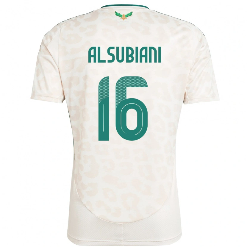 Danxen Donna Maglia Arabia Saudita Faisal Alsubiani #16 Bianco Kit Gara Away 24-26 Maglietta