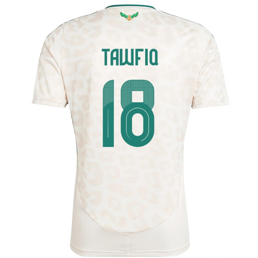 Danxen Donna Maglia Arabia Saudita Saba Tawfiq #18 Bianco Kit Gara Away 24-26 Maglietta
