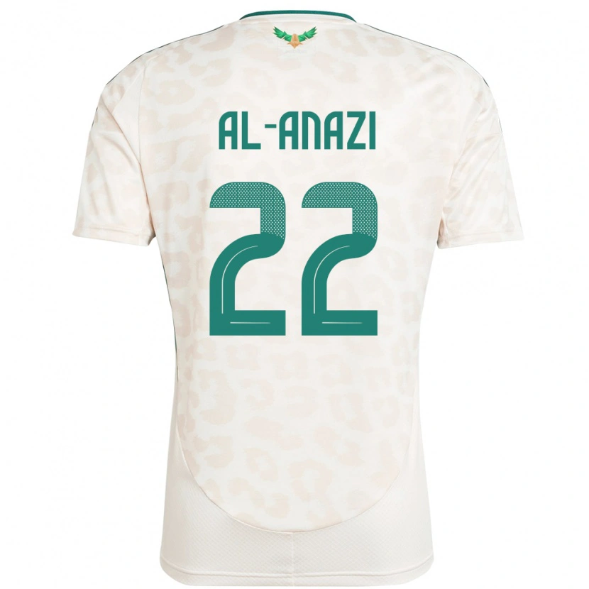 Danxen Donna Maglia Arabia Saudita Lama Al Anazi #22 Bianco Kit Gara Away 24-26 Maglietta