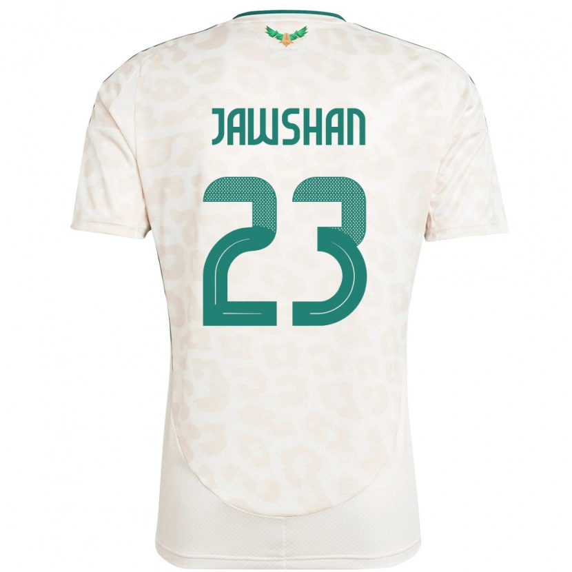 Danxen Donna Maglia Arabia Saudita Yazeed Jawshan #23 Bianco Kit Gara Away 24-26 Maglietta