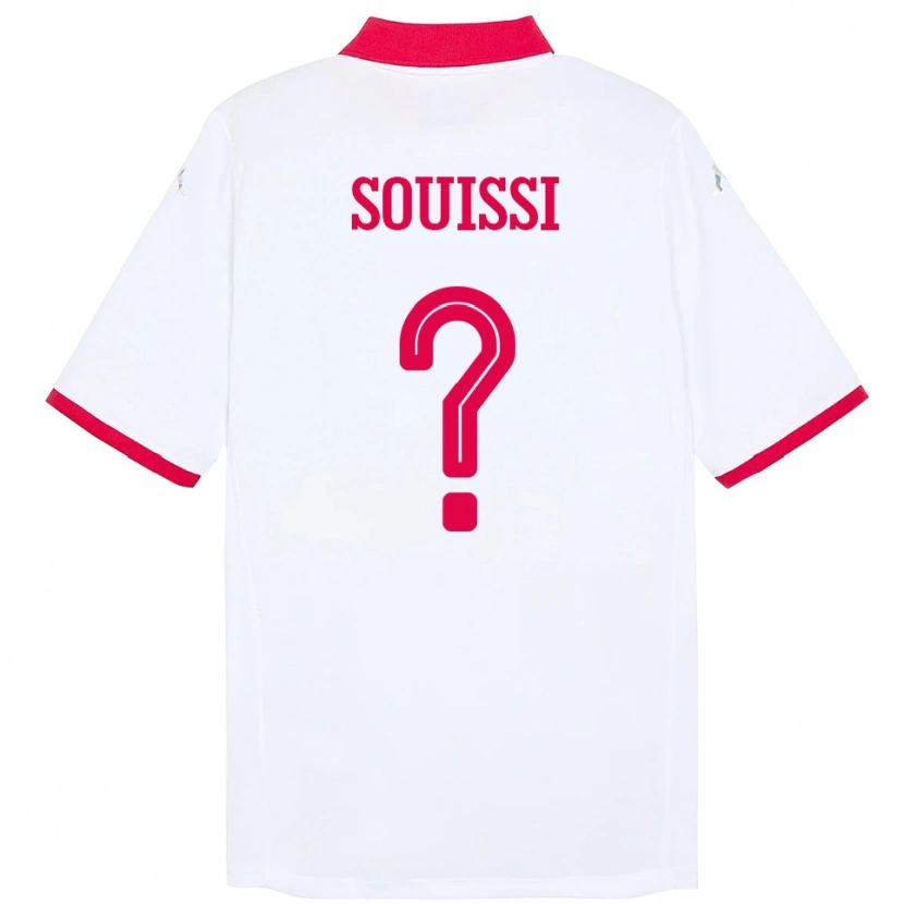 Danxen Donna Maglia Tunisia Ibrahim Souissi #0 Bianco Kit Gara Away 24-26 Maglietta