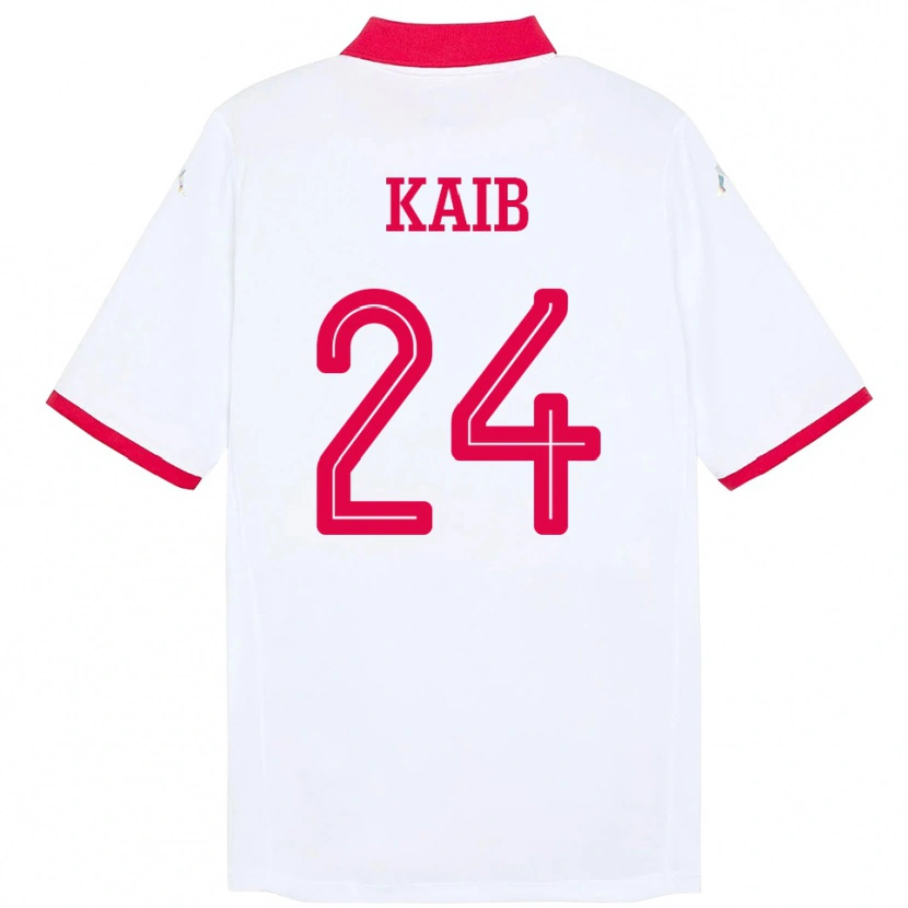 Danxen Donna Maglia Tunisia Rami Kaib #24 Bianco Kit Gara Away 24-26 Maglietta
