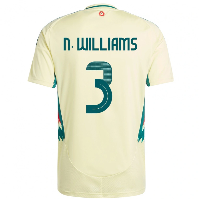 Danxen Donna Maglia Galles Neco Williams #3 Beige Giallo Kit Gara Away 24-26 Maglietta