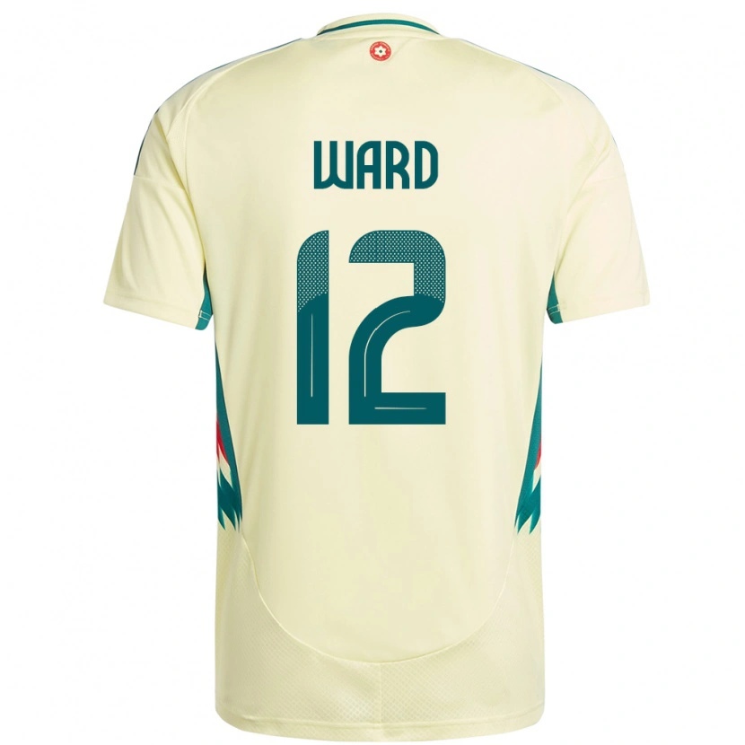 Danxen Donna Maglia Galles Danny Ward #12 Beige Giallo Kit Gara Away 24-26 Maglietta