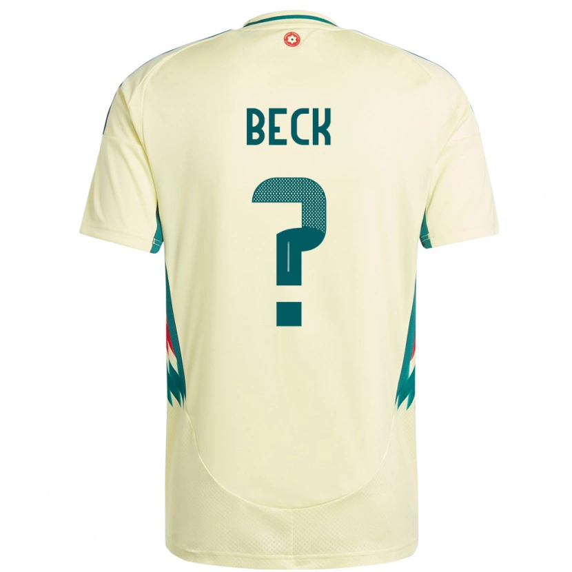 Danxen Donna Maglia Galles Owen Beck #0 Beige Giallo Kit Gara Away 24-26 Maglietta