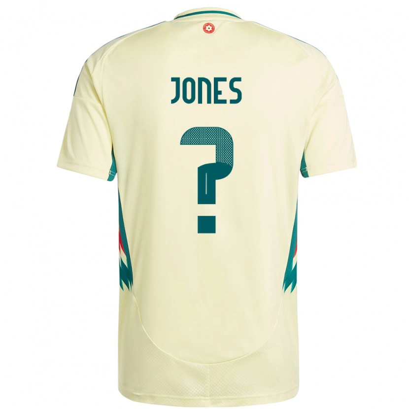 Danxen Donna Maglia Galles Iestyn Jones #0 Beige Giallo Kit Gara Away 24-26 Maglietta
