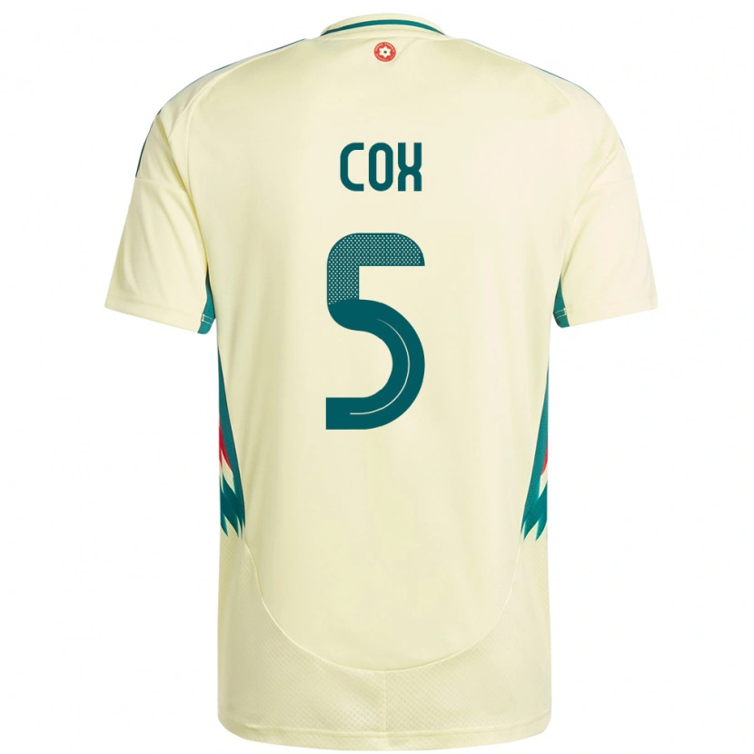 Danxen Donna Maglia Galles Daniel Cox #5 Beige Giallo Kit Gara Away 24-26 Maglietta