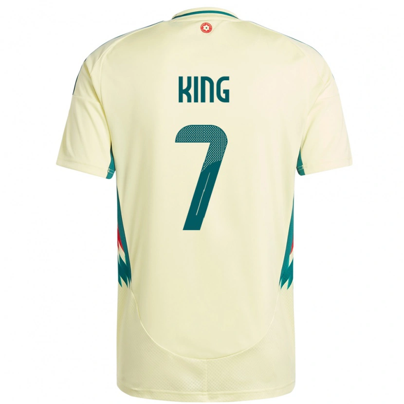 Danxen Donna Maglia Galles Eli King #7 Beige Giallo Kit Gara Away 24-26 Maglietta