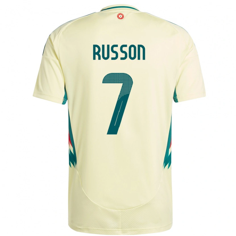Danxen Donna Maglia Galles Will Russon #7 Beige Giallo Kit Gara Away 24-26 Maglietta