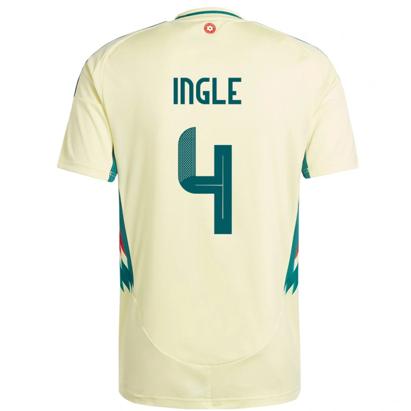 Danxen Donna Maglia Galles Sophie Ingle #4 Beige Giallo Kit Gara Away 24-26 Maglietta