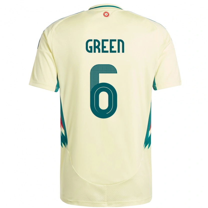 Danxen Donna Maglia Galles Josephine Green #6 Beige Giallo Kit Gara Away 24-26 Maglietta