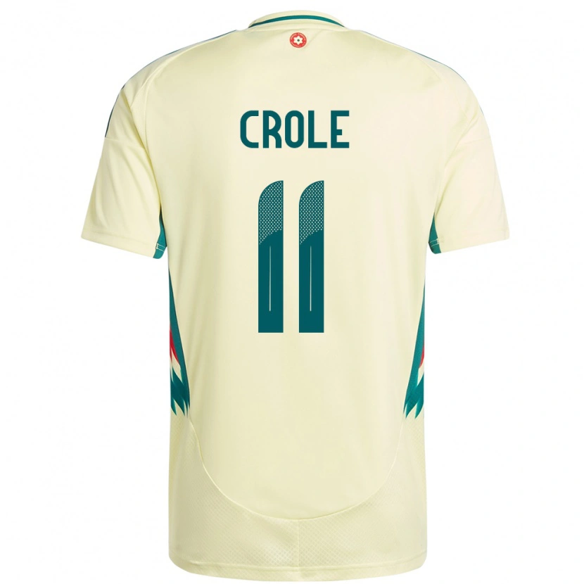 Danxen Donna Maglia Galles James Crole #11 Beige Giallo Kit Gara Away 24-26 Maglietta