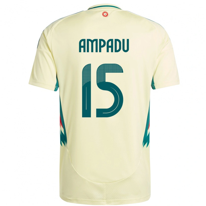 Danxen Donna Maglia Galles Ethan Ampadu #15 Beige Giallo Kit Gara Away 24-26 Maglietta
