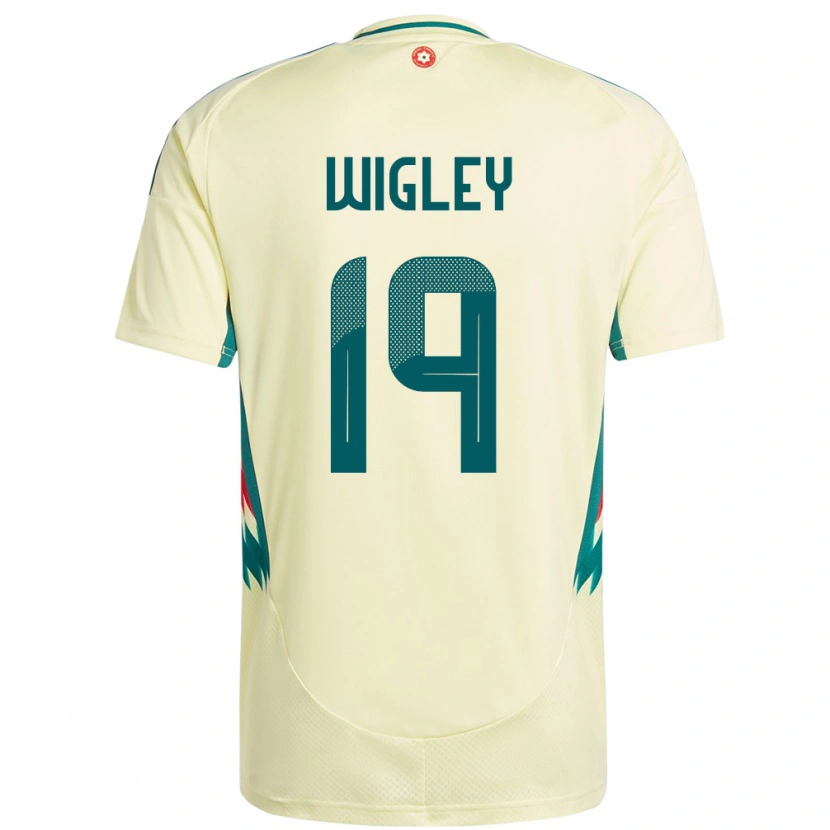 Danxen Donna Maglia Galles Morgan Wigley #19 Beige Giallo Kit Gara Away 24-26 Maglietta