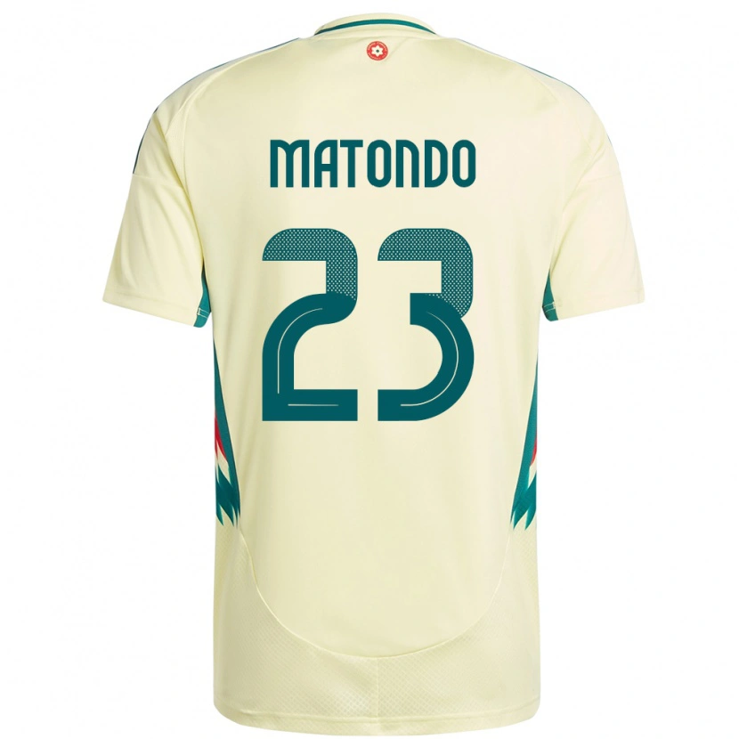 Danxen Donna Maglia Galles Rabbi Matondo #23 Beige Giallo Kit Gara Away 24-26 Maglietta