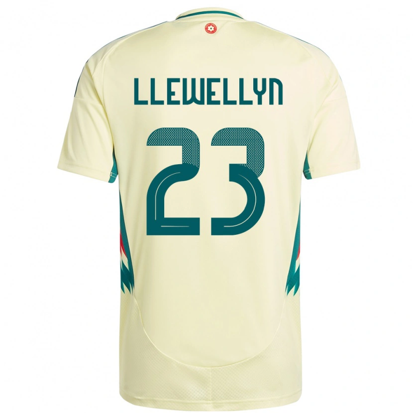 Danxen Donna Maglia Galles Ffion Llewellyn #23 Beige Giallo Kit Gara Away 24-26 Maglietta