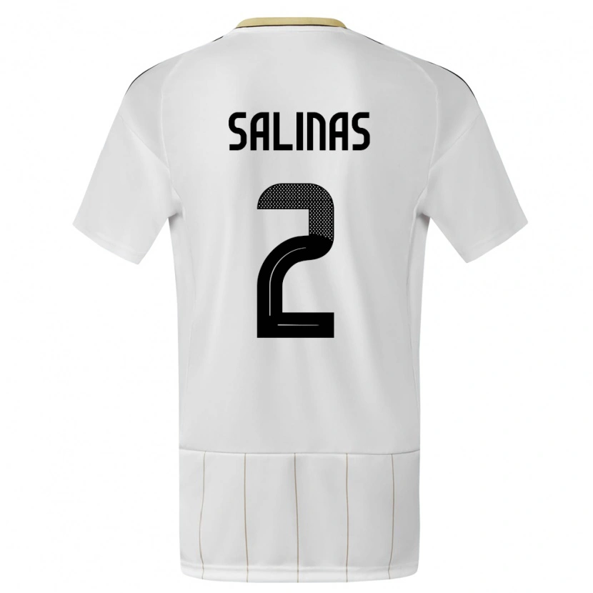 Danxen Donna Maglia Costa Rica Yostin Salinas #2 Bianco Kit Gara Away 24-26 Maglietta