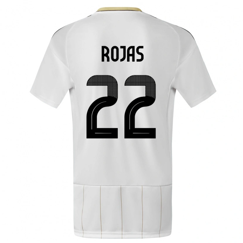 Danxen Donna Maglia Costa Rica Andy Rojas #22 Bianco Kit Gara Away 24-26 Maglietta