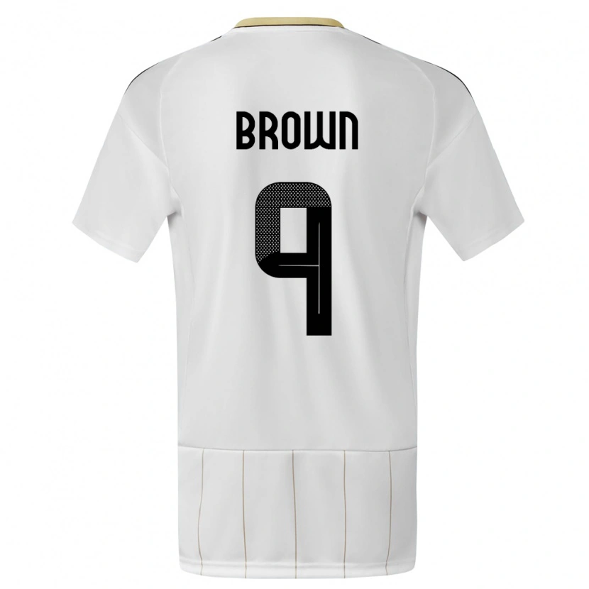 Danxen Donna Maglia Costa Rica Marcos Brown #9 Bianco Kit Gara Away 24-26 Maglietta