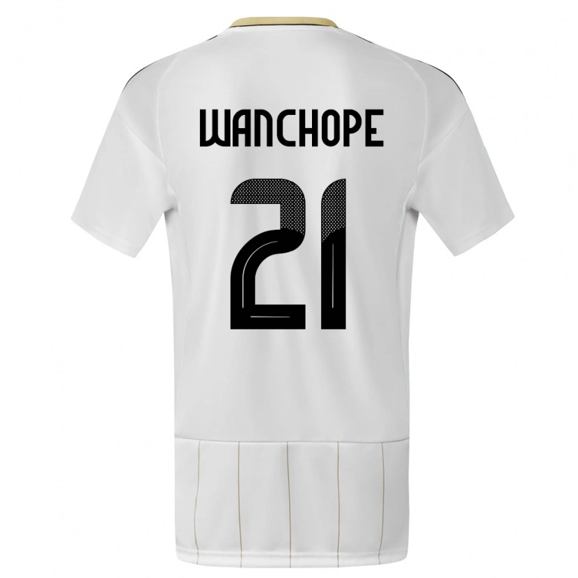 Danxen Donna Maglia Costa Rica Matías Wanchope #21 Bianco Kit Gara Away 24-26 Maglietta