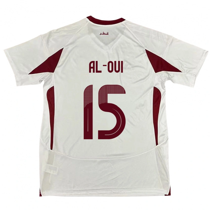 Danxen Donna Maglia Qatar Ayoub Al-Oui #15 Bianco Kit Gara Away 24-26 Maglietta