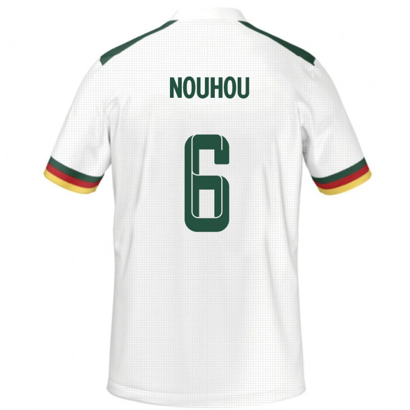 Danxen Donna Maglia Camerun Nouhou #6 Bianco Kit Gara Away 24-26 Maglietta