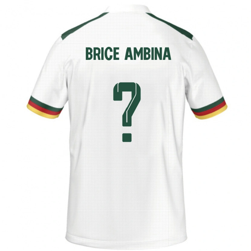Danxen Donna Maglia Camerun Fidel Brice Ambina #0 Bianco Kit Gara Away 24-26 Maglietta