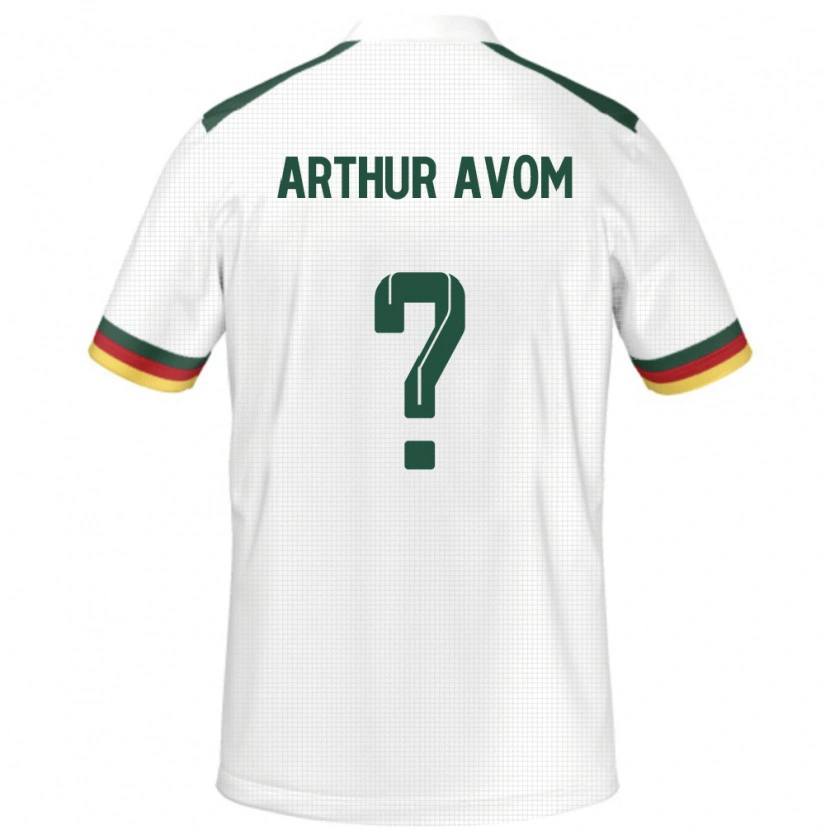 Danxen Donna Maglia Camerun Arthur Avom #0 Bianco Kit Gara Away 24-26 Maglietta